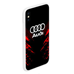 Чехол iPhone XS Max матовый Audi: Red Anger, цвет: 3D-белый — фото 2