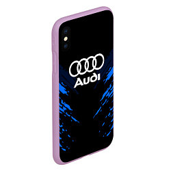 Чехол iPhone XS Max матовый Audi: Blue Anger, цвет: 3D-сиреневый — фото 2