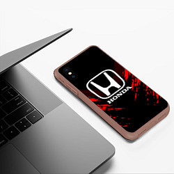 Чехол iPhone XS Max матовый Honda: Red Anger, цвет: 3D-коричневый — фото 2