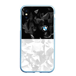 Чехол iPhone XS Max матовый BMW BLACK COLLECTION, цвет: 3D-голубой