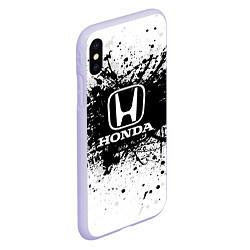 Чехол iPhone XS Max матовый Honda: Black Spray, цвет: 3D-светло-сиреневый — фото 2