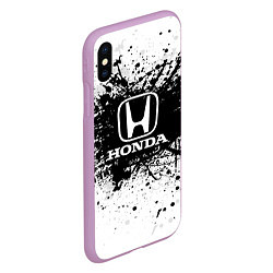 Чехол iPhone XS Max матовый Honda: Black Spray, цвет: 3D-сиреневый — фото 2