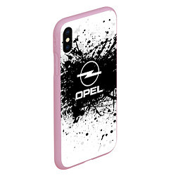 Чехол iPhone XS Max матовый Opel: Black Spray, цвет: 3D-розовый — фото 2