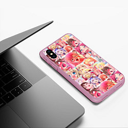 Чехол iPhone XS Max матовый Ahegao, цвет: 3D-розовый — фото 2