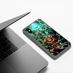 Чехол iPhone XS Max матовый Heroes III, цвет: 3D-темно-зеленый — фото 2