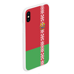 Чехол iPhone XS Max матовый Беларусь, цвет: 3D-белый — фото 2