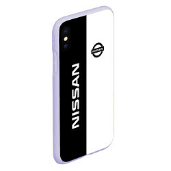 Чехол iPhone XS Max матовый Nissan B&W, цвет: 3D-светло-сиреневый — фото 2