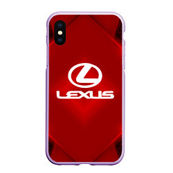 Чехол iPhone XS Max матовый Lexus: Red Light, цвет: 3D-сиреневый