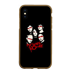 Чехол iPhone XS Max матовый My Chemical Romance Boys, цвет: 3D-коричневый