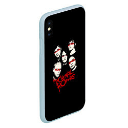 Чехол iPhone XS Max матовый My Chemical Romance Boys, цвет: 3D-голубой — фото 2