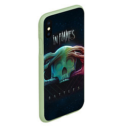 Чехол iPhone XS Max матовый In Flames: Battles, цвет: 3D-салатовый — фото 2