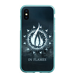 Чехол iPhone XS Max матовый In Flames: Cold Fire, цвет: 3D-мятный