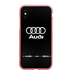 Чехол iPhone XS Max матовый Audi: Black Abstract, цвет: 3D-баблгам