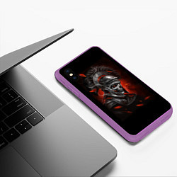 Чехол iPhone XS Max матовый Мертвый легионер, цвет: 3D-фиолетовый — фото 2