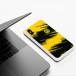 Чехол iPhone XS Max матовый BVB 09: Yellow Breaks, цвет: 3D-белый — фото 2