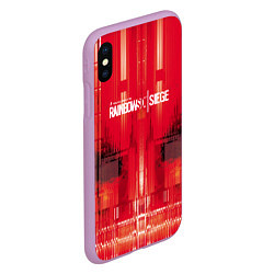 Чехол iPhone XS Max матовый R6S: Red Back, цвет: 3D-сиреневый — фото 2