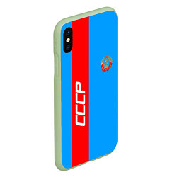 Чехол iPhone XS Max матовый СССР: Blue Collection, цвет: 3D-салатовый — фото 2