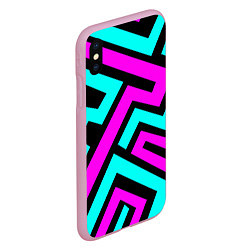 Чехол iPhone XS Max матовый Maze: Violet & Turquoise, цвет: 3D-розовый — фото 2
