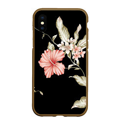 Чехол iPhone XS Max матовый Цветок во мраке