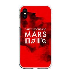 Чехол iPhone XS Max матовый 30 STM: Hell Blood, цвет: 3D-белый