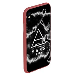 Чехол iPhone XS Max матовый 30 STM: Dark Wave, цвет: 3D-красный — фото 2