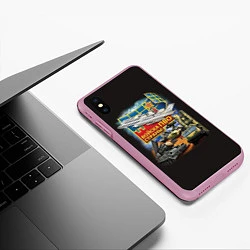 Чехол iPhone XS Max матовый Войска ПВО, цвет: 3D-розовый — фото 2