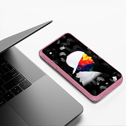 Чехол iPhone XS Max матовый Avicii: Stories, цвет: 3D-малиновый — фото 2