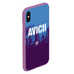 Чехол iPhone XS Max матовый Avicii Star, цвет: 3D-фиолетовый — фото 2