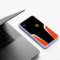Чехол iPhone XS Max матовый Russia: Orange Sport, цвет: 3D-светло-сиреневый — фото 2