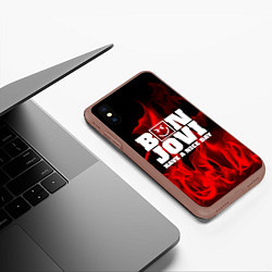 Чехол iPhone XS Max матовый Bon Jovi: Have a nice day, цвет: 3D-коричневый — фото 2