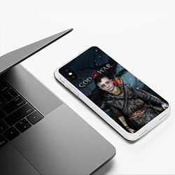 Чехол iPhone XS Max матовый God of War: Atreus, цвет: 3D-белый — фото 2