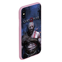 Чехол iPhone XS Max матовый God of War: Kratos, цвет: 3D-розовый — фото 2