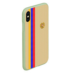 Чехол iPhone XS Max матовый Armenia Style, цвет: 3D-салатовый — фото 2