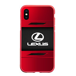 Чехол iPhone XS Max матовый Lexus Sport, цвет: 3D-красный