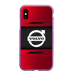 Чехол iPhone XS Max матовый Volvo Sport, цвет: 3D-фиолетовый