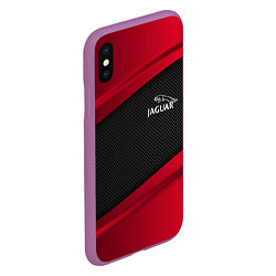 Чехол iPhone XS Max матовый Jaguar: Red Sport, цвет: 3D-фиолетовый — фото 2