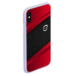 Чехол iPhone XS Max матовый Volvo: Red Sport, цвет: 3D-светло-сиреневый — фото 2