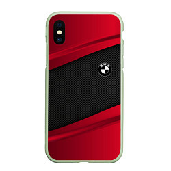 Чехол iPhone XS Max матовый BMW Sport, цвет: 3D-салатовый