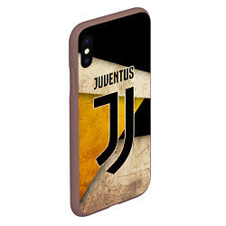 Чехол iPhone XS Max матовый FC Juventus: Old Style, цвет: 3D-коричневый — фото 2
