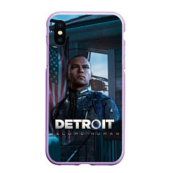 Чехол iPhone XS Max матовый Detroit: Markus, цвет: 3D-сиреневый