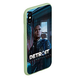 Чехол iPhone XS Max матовый Detroit: Markus, цвет: 3D-салатовый — фото 2