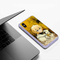 Чехол iPhone XS Max матовый Mikaela Hyakuya, цвет: 3D-светло-сиреневый — фото 2