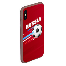 Чехол iPhone XS Max матовый Russia Football, цвет: 3D-коричневый — фото 2