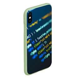 Чехол iPhone XS Max матовый Programming Collection, цвет: 3D-салатовый — фото 2