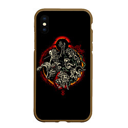Чехол iPhone XS Max матовый Berserk Devils, цвет: 3D-коричневый