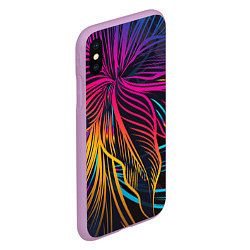 Чехол iPhone XS Max матовый Floral Design, цвет: 3D-сиреневый — фото 2