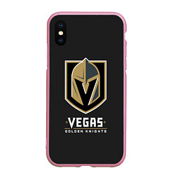 Чехол iPhone XS Max матовый Vegas: Golden Knights, цвет: 3D-розовый