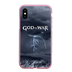 Чехол iPhone XS Max матовый God of War: Storm, цвет: 3D-розовый