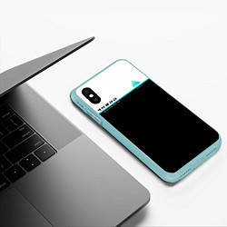 Чехол iPhone XS Max матовый Detroit: RK800, цвет: 3D-мятный — фото 2