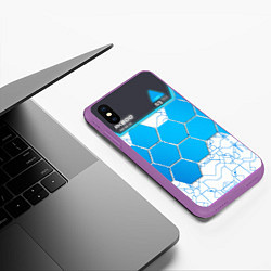 Чехол iPhone XS Max матовый Become Human RK800, цвет: 3D-фиолетовый — фото 2